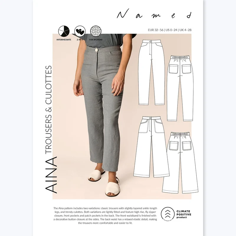 Patron de couture PDF | Pantalon Aina | Named Clothing