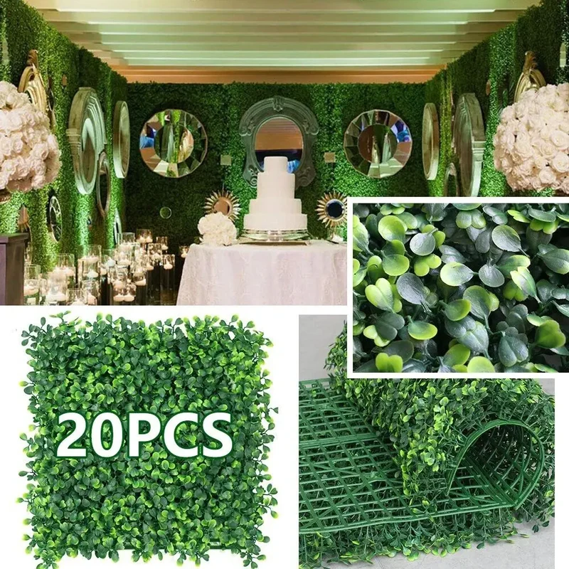 panneaux decoratifs vegetaux artificiels feuilles vertes mur végétal dense decoration evénementielle