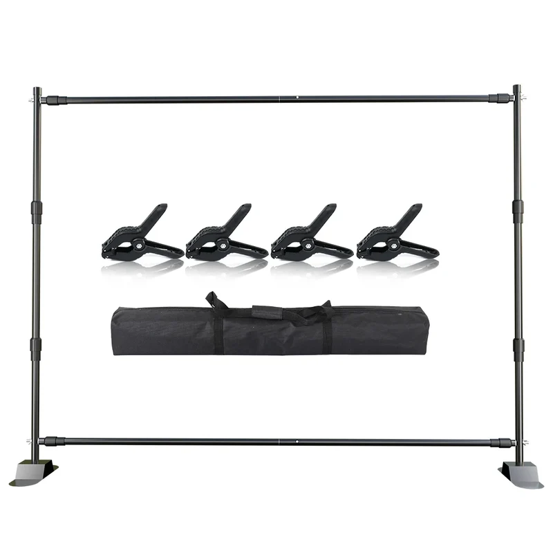 stand pliable arrière plan photo noir clips ajustable sac transport 3m large 2m4 hauteur