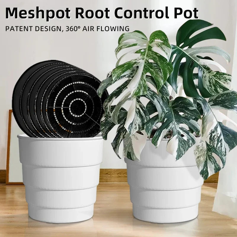pots fleurs transparents blancs noirs modernes trous d'air drainage efficace plantes intérieures