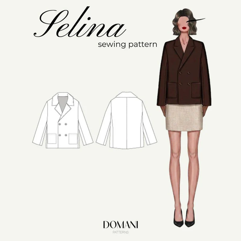PATRON DE COUTURE PDF | Blazer Selina | Domani Patterns | FRANÇAIS SEULEMENT