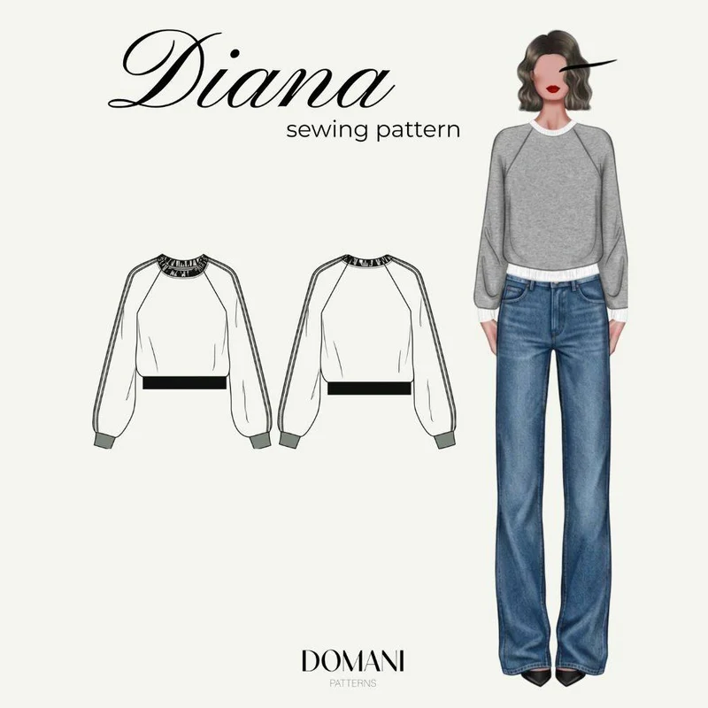 PATRON DE COUTURE PDF | Haut & robe Diana | Domani Patterns | FRANÇAIS SEULEMENT