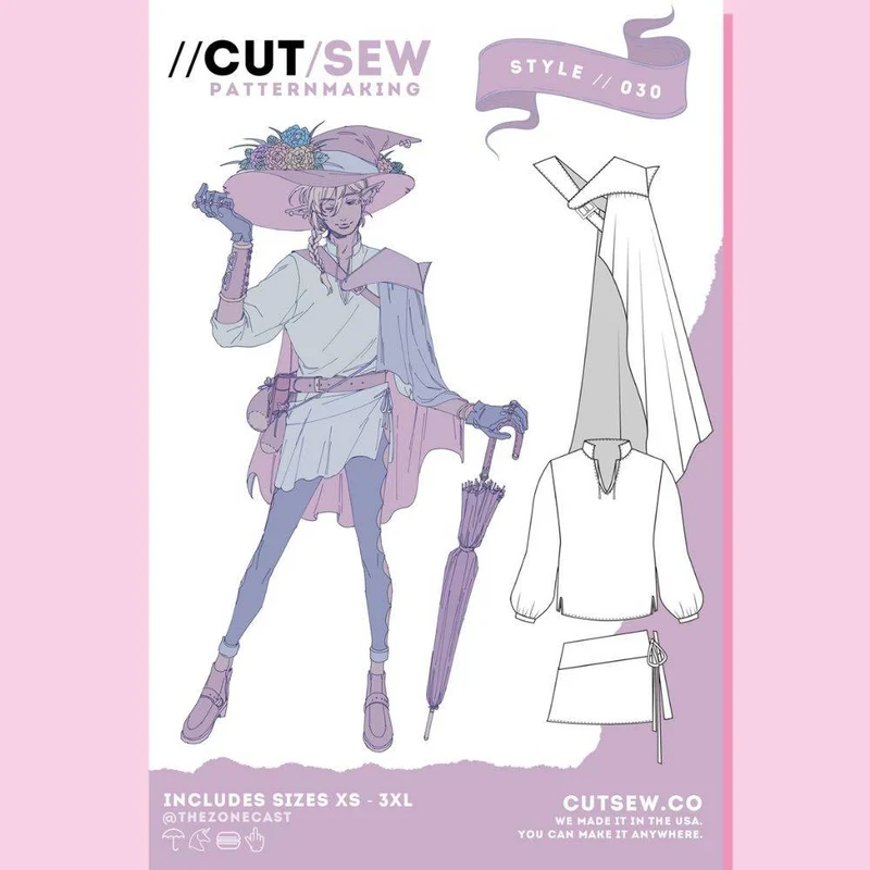 PATRON DE COUTURE PDF | 030 Taako + The Adventure Zone | CUT/SEW | ANGLAIS SEULEMENT | A4 SEULEMENT