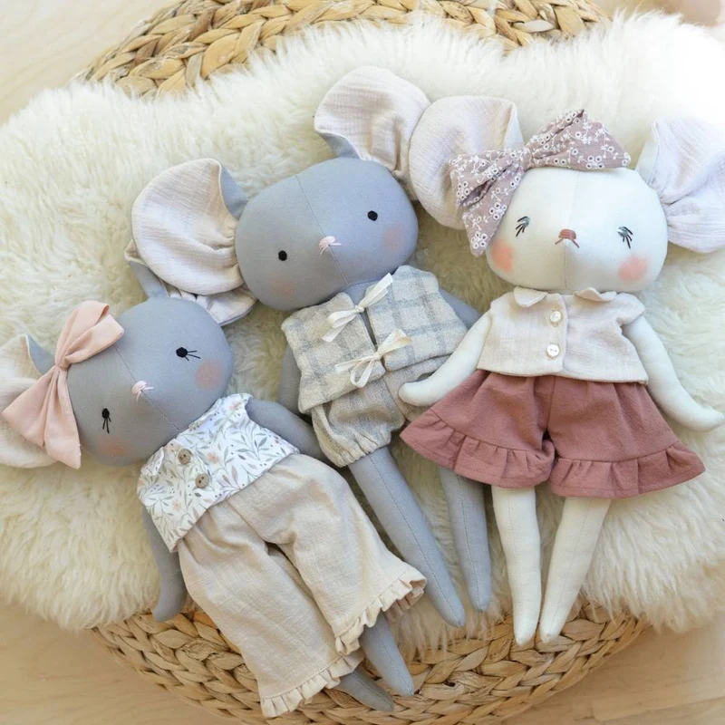 Patron de couture PDF | Poupée Souris | Mes Petites Lunes