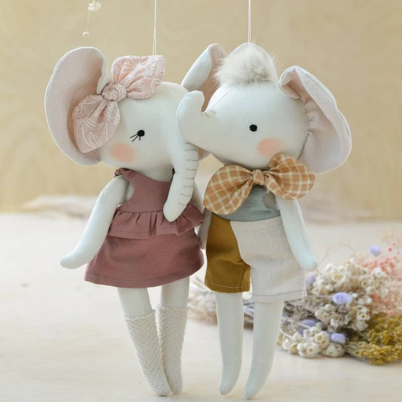 Patron de couture PDF | Poupée éléphant | Mes Petites Lunes