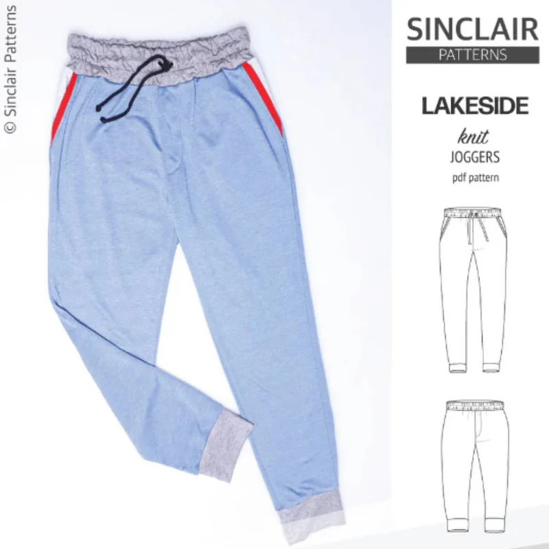 Patron de couture PDF | Pantalon de jogging Lakeside | SINCLAIR