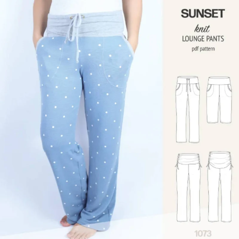 Patron de couture PDF | Pantalon de détente Sunset | SINCLAIR