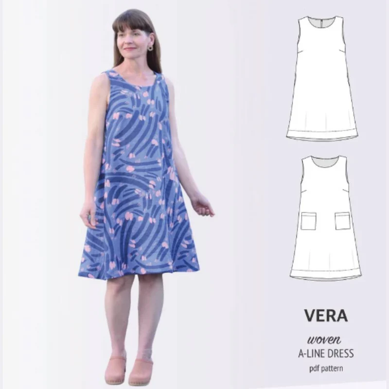 Patron de couture PDF | Robe trapèze Vera | SINCLAIR