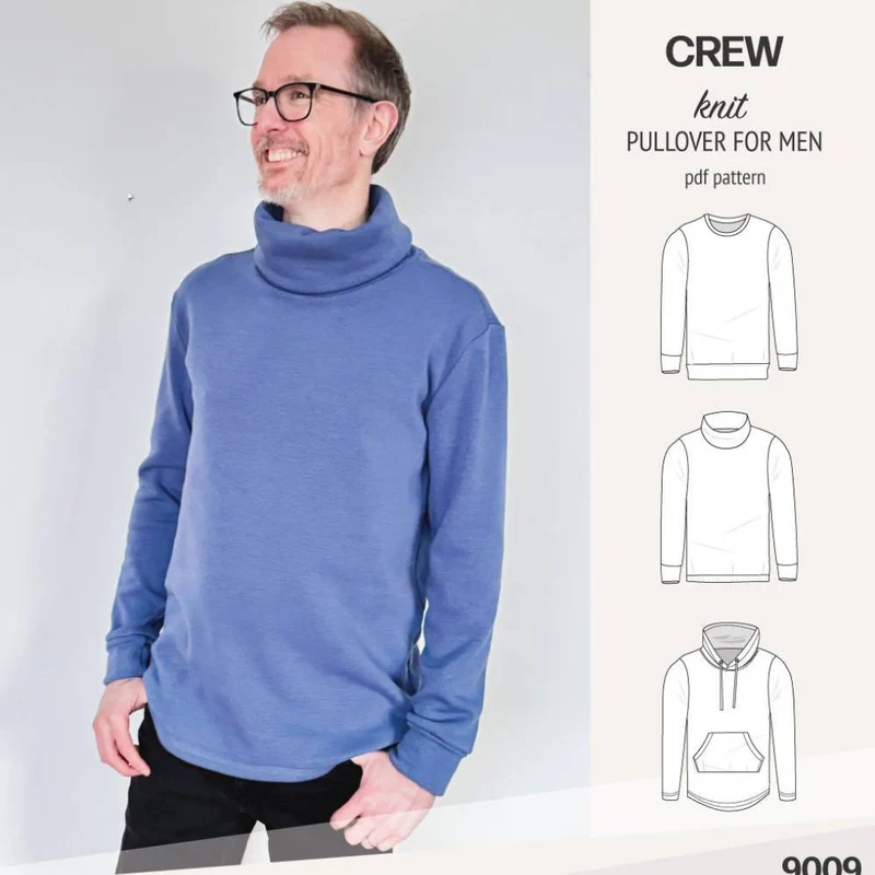 Patron de couture PDF | Chandail & Hoodie (col rond, capuchon, col bénitier) | SINCLAIR