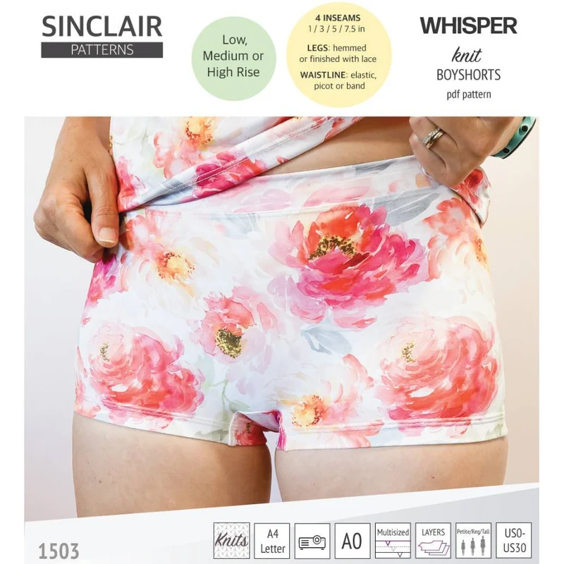 Patron de couture PDF | Boyshorts Seam | Sinclair