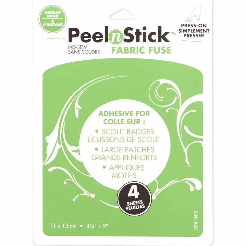 HeatnBond | Feuilles adhésives pour tissu Peel 'n Stick | Sans couture | 4 feuilles