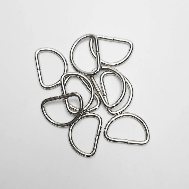 Anneaux en D métalliques | 19 mm | Paquet de 10