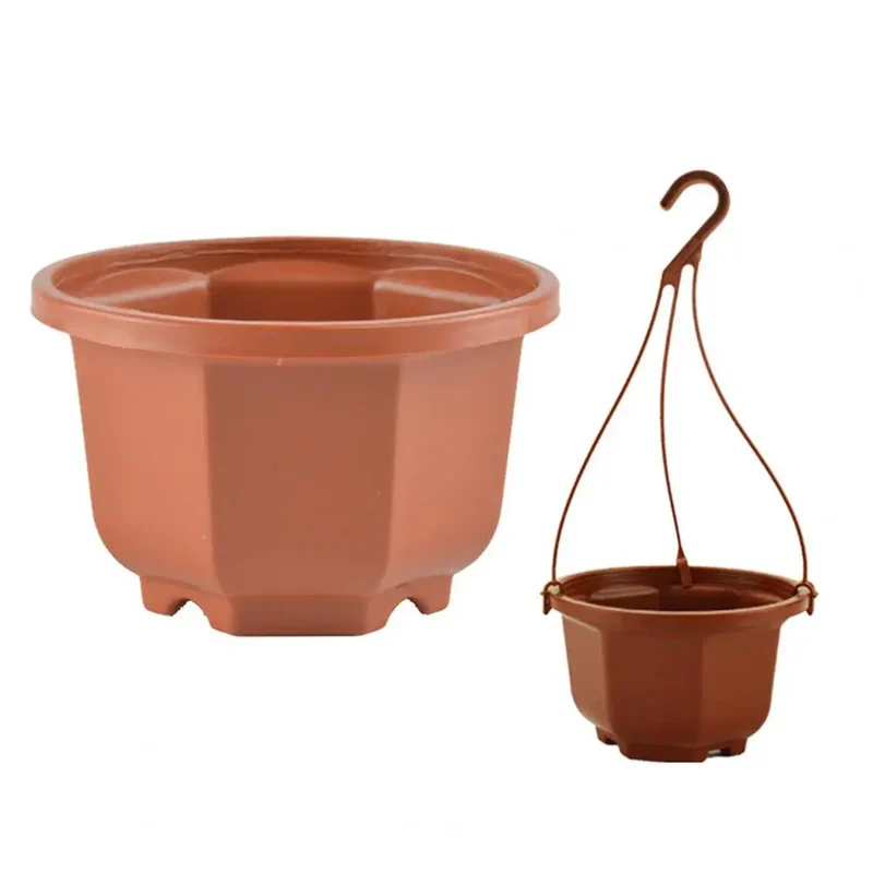 jardinière suspendue pot fleurs rouge terracotte géométrique suspension plantes succulentes