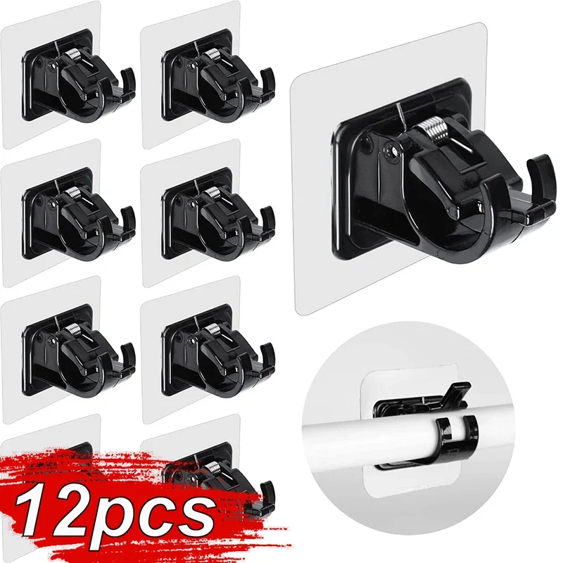 Support tringle à rideau sans perçage auto-adhésif 2 pièces - Installation facile et réglable