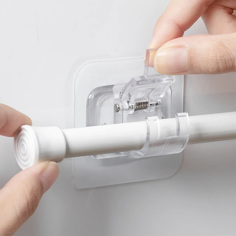 Support de tringle à rideau réglable sans perçage - Installation facile sans outils - Ombre Interieur