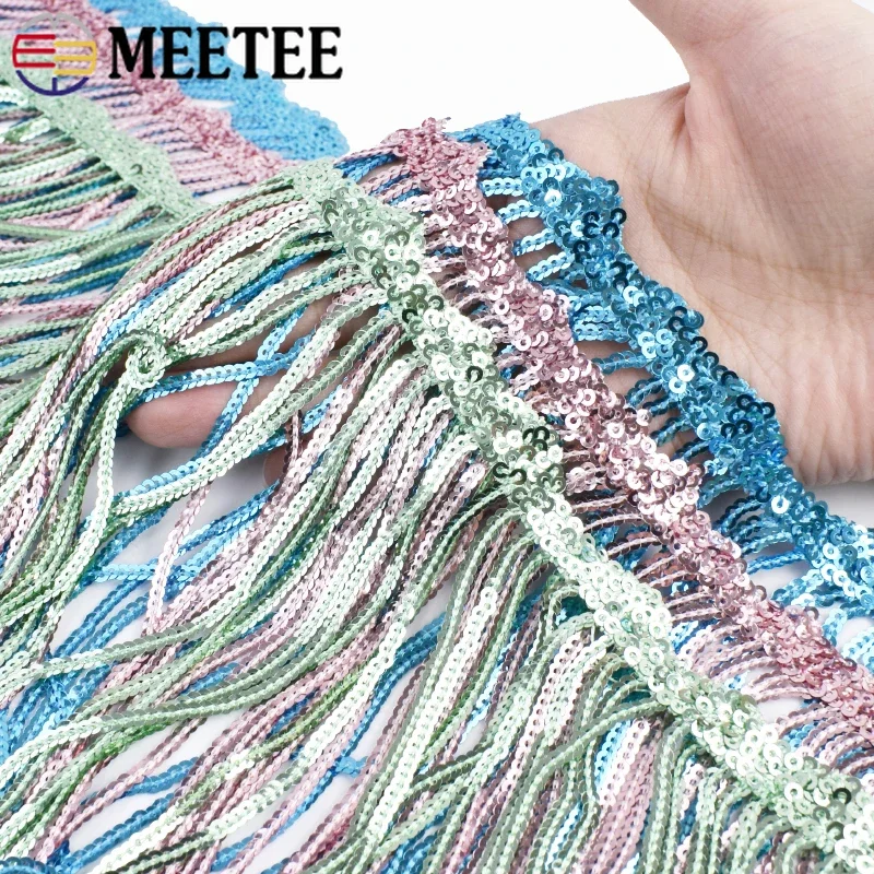 Franges à paillettes en dentelle pour rideaux et décoration intérieure - 1 à 5 mètres