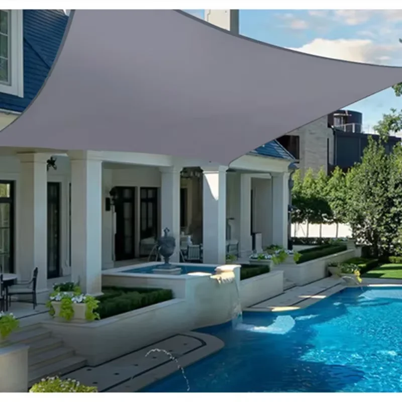 Voile d'ombrage rectangulaire imperméable 300D pour jardin, terrasse et piscine - Protection UV 98%