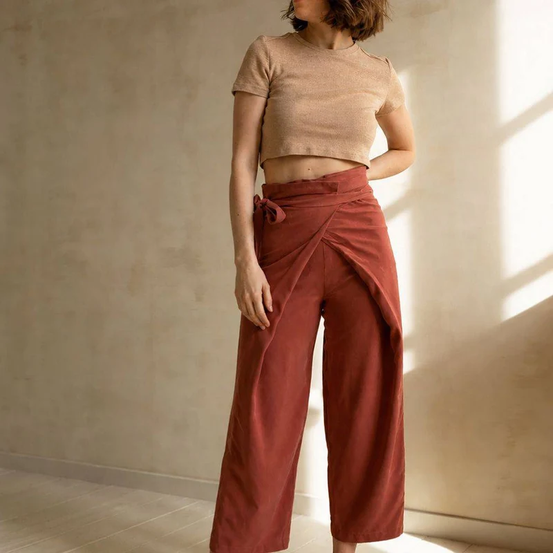 PATRON DE COUTURE PDF | Pantalon portefeuille Phen | Ready to Sew | TRILINGUE (FR / EN / ES)