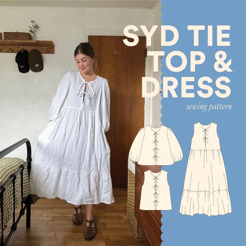 Patron de couture PDF | Haut et robe Syd à nouer | Syd Graham