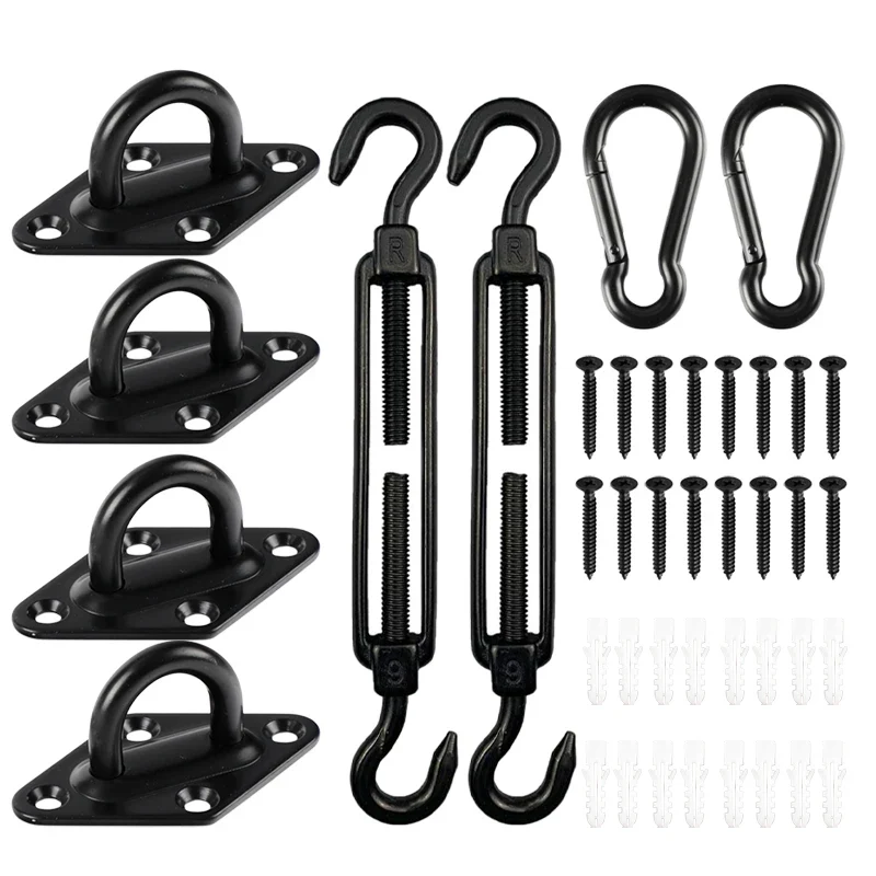 Kit de fixation pour voile d'ombrage 40 pièces en acier inoxydable 304 pour extérieur