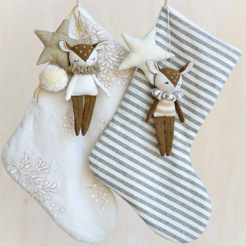 Patron de Couture PDF | Bas de Noël avec Ornements | Mes Petites Lunes