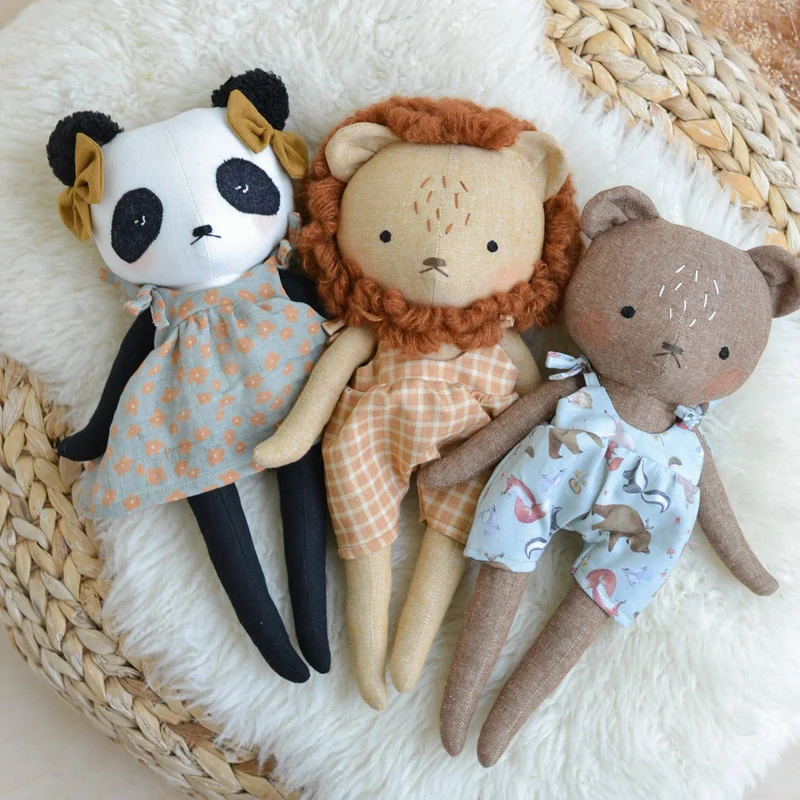 Patron de couture PDF | Peluche Ours, Lion, Panda | Mes Petites Lunes