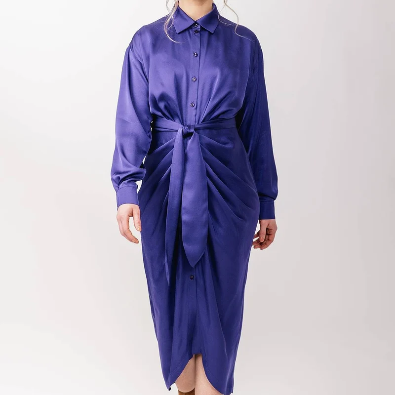 Patron de couture PDF | Robe chemise froncée Ilta | Named Clothing