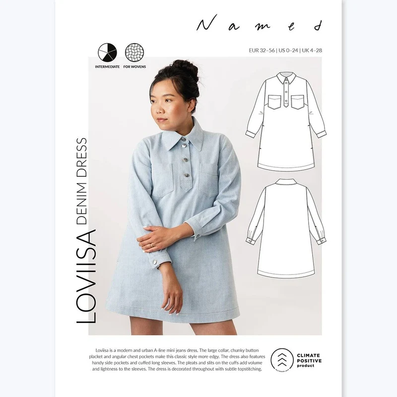 Patron de couture PDF | Robe en jean Loviisa | Named Clothing