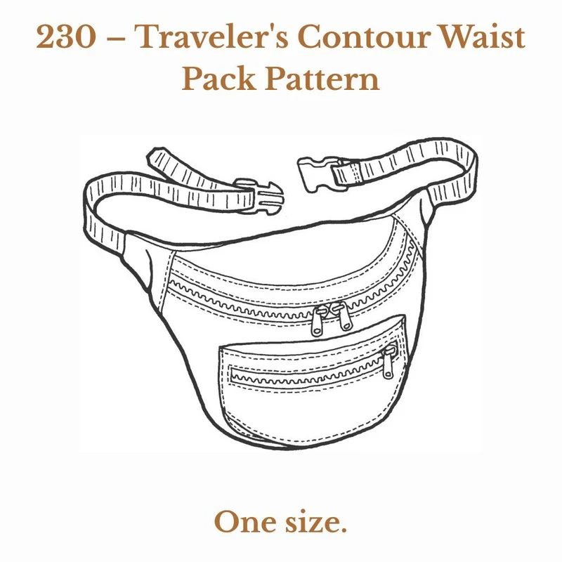 PATRON DE COUTURE PDF | Sac banane contour Traveler’s | The Green Pepper