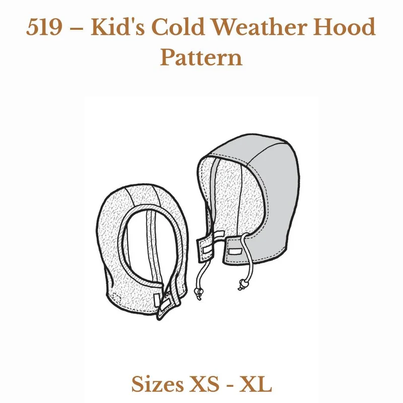 Patron de couture PDF | Capuchon pour temps froid pour enfants | The Green Pepper