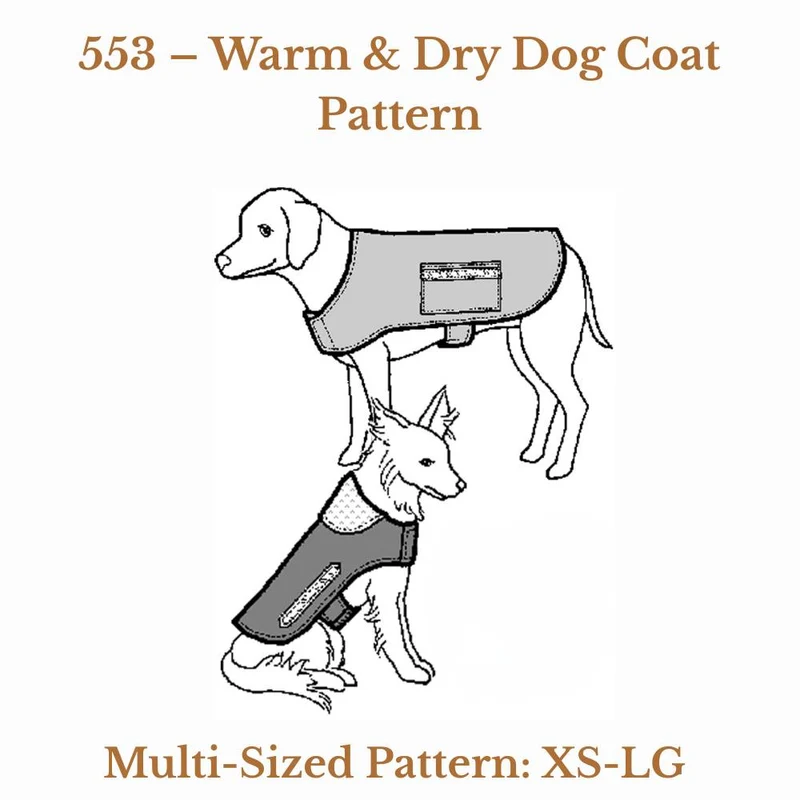 Patron de couture PDF | Manteau Warm & Dry pour chien | The Green Pepper