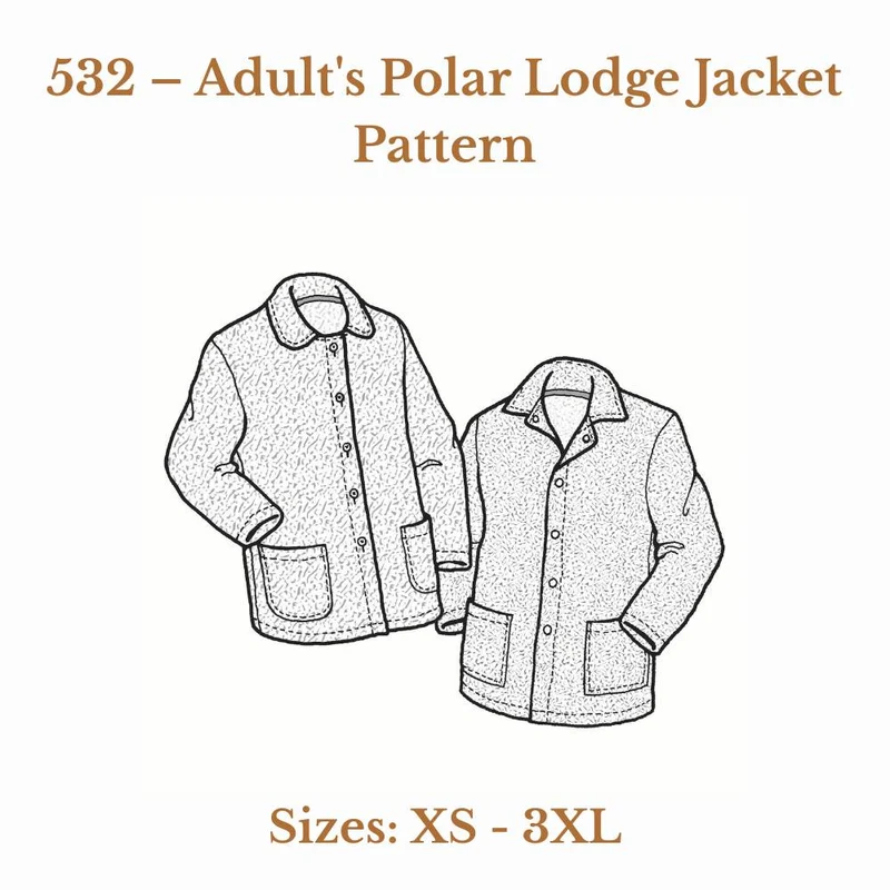 PATRON DE COUTURE PDF | Veste Polar Lodge (adulte) | Unisexe | The Green Pepper