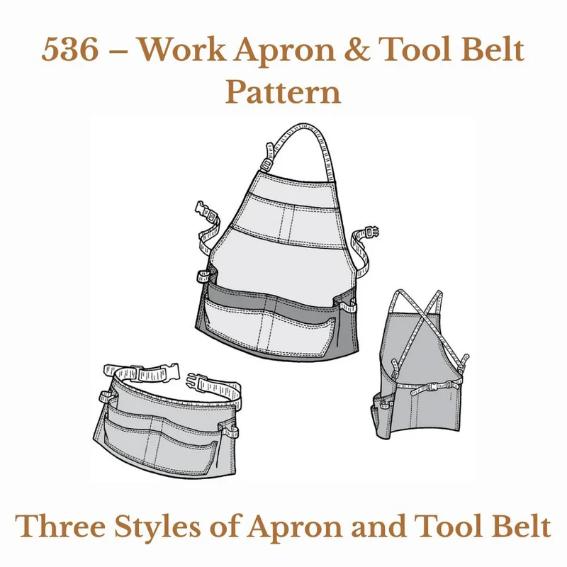 PATRON DE COUTURE PDF | Tablier de travail et ceinture à outils | The Green Pepper