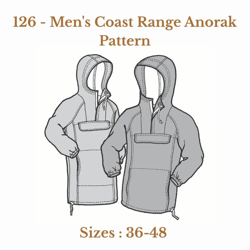 PATRON DE COUTURE PDF | Anorak Coast Range (homme) | The Green Pepper