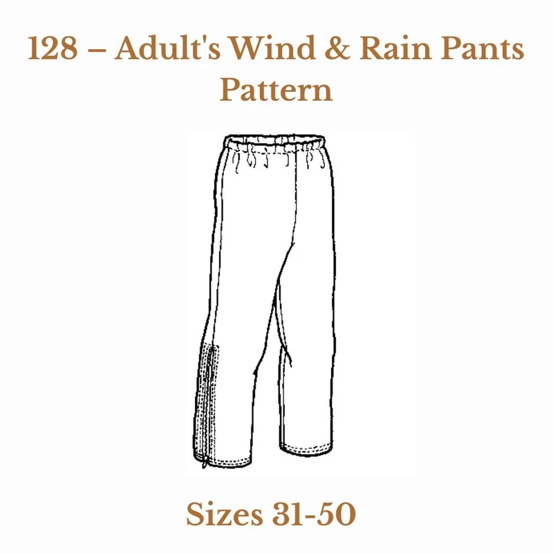 PATRON DE COUTURE PDF | Pantalon coupe-vent et imperméable (adulte) | The Green Pepper