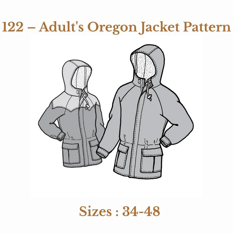 Patron de couture PDF | Veste Oregon Adulte | Unisexe | The Green Pepper