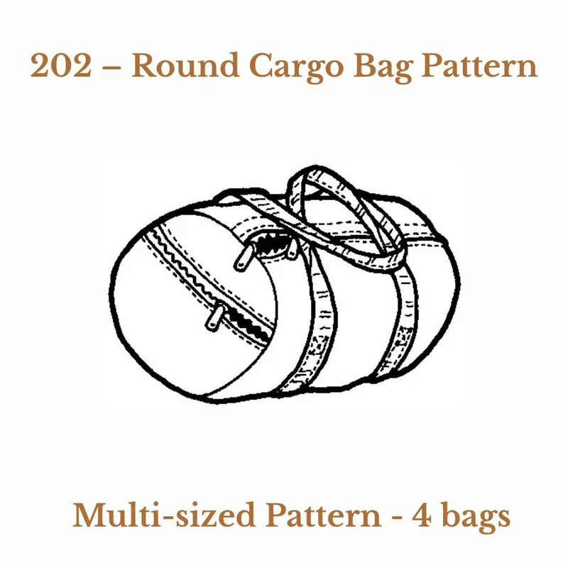 PATRON DE COUTURE PDF | Sac cargo rond | The Green Pepper