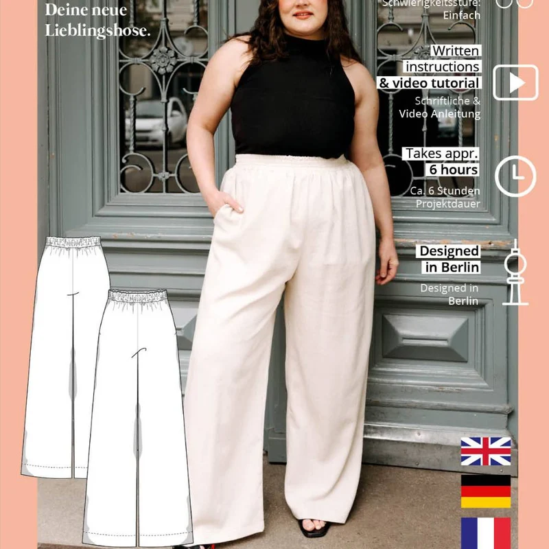 Patron de couture PDF | Pantalon Palazzo LANA | Juliana Martejevs