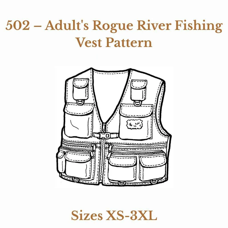 PATRON DE COUTURE PDF | Veste de pêche Rogue River pour adulte | The Green Pepper