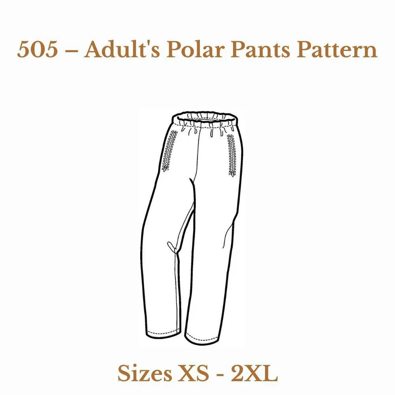PATRON DE COUTURE PDF | Pantalon en polar pour adulte | The Green Pepper