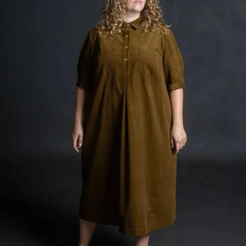 PATRON DE COUTURE PDF | Chemise & robe Scout Curvy | Merchant & Mills | UK 18–28