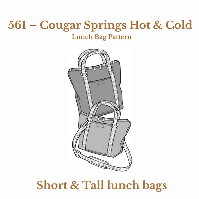 PATRON DE COUTURE PDF | Sac à lunch isotherme Cougar Springs | The Green Pepper