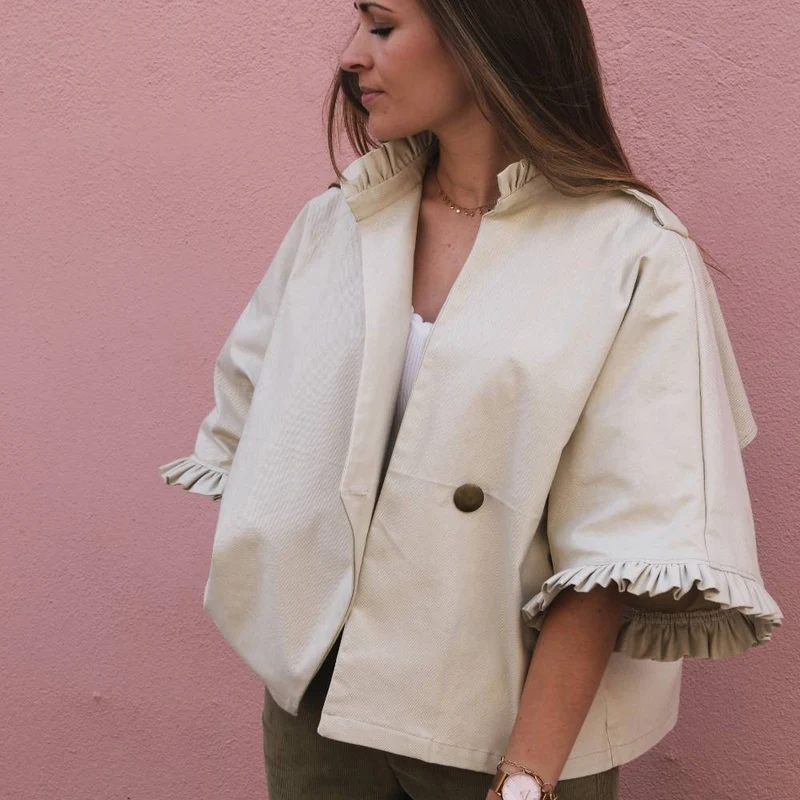 Patron de couture PDF | Alixia – Trench-coat | Cha’Coud | Bilingue FR/EN