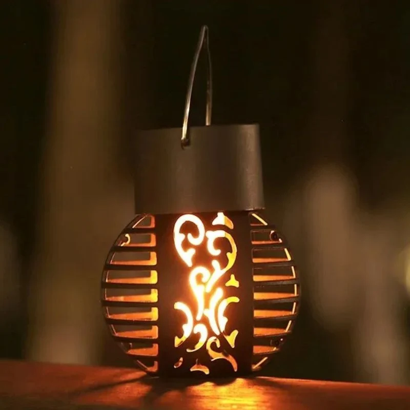 Lanterne Solaire Extérieur LED Effet Flamme