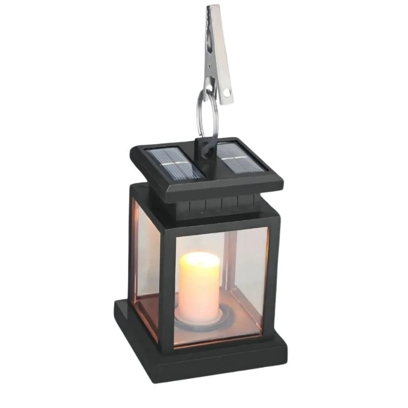 Lanterne Solaire Extérieur LED Élégante avec Crochet