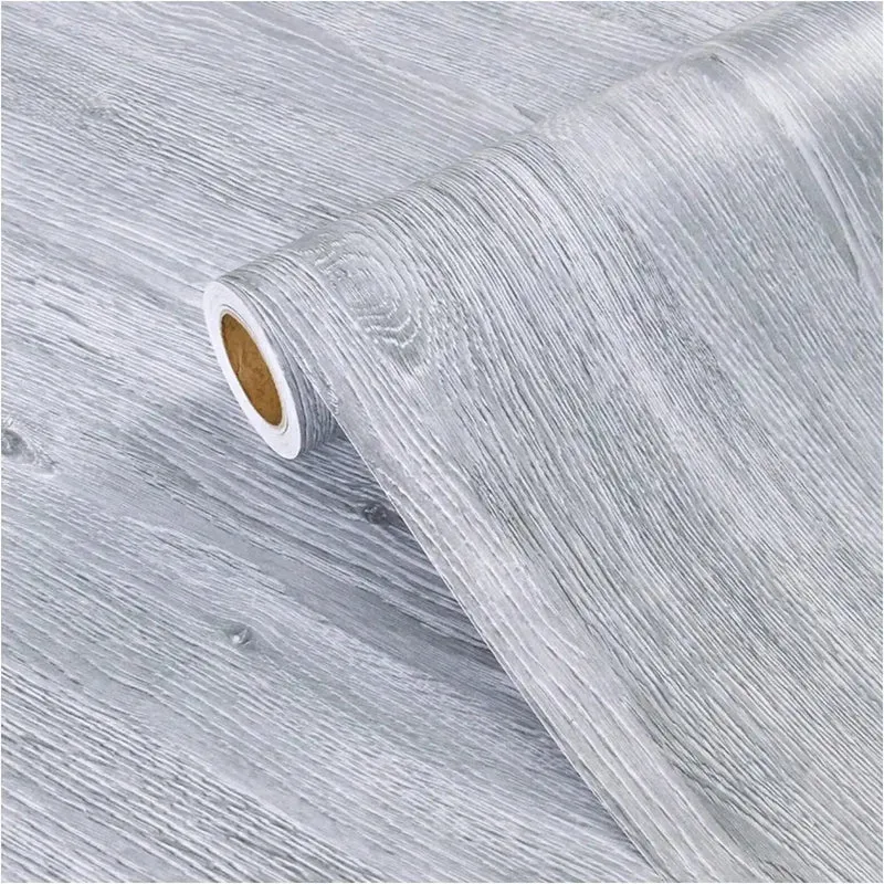 Adhésif Plan de Travail Gris et Moderne avec Effet Bois