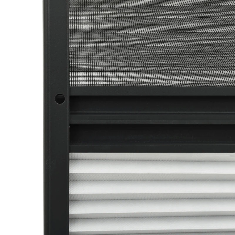 Moustiquaire plissée pour fenêtre aluminium avec auvent