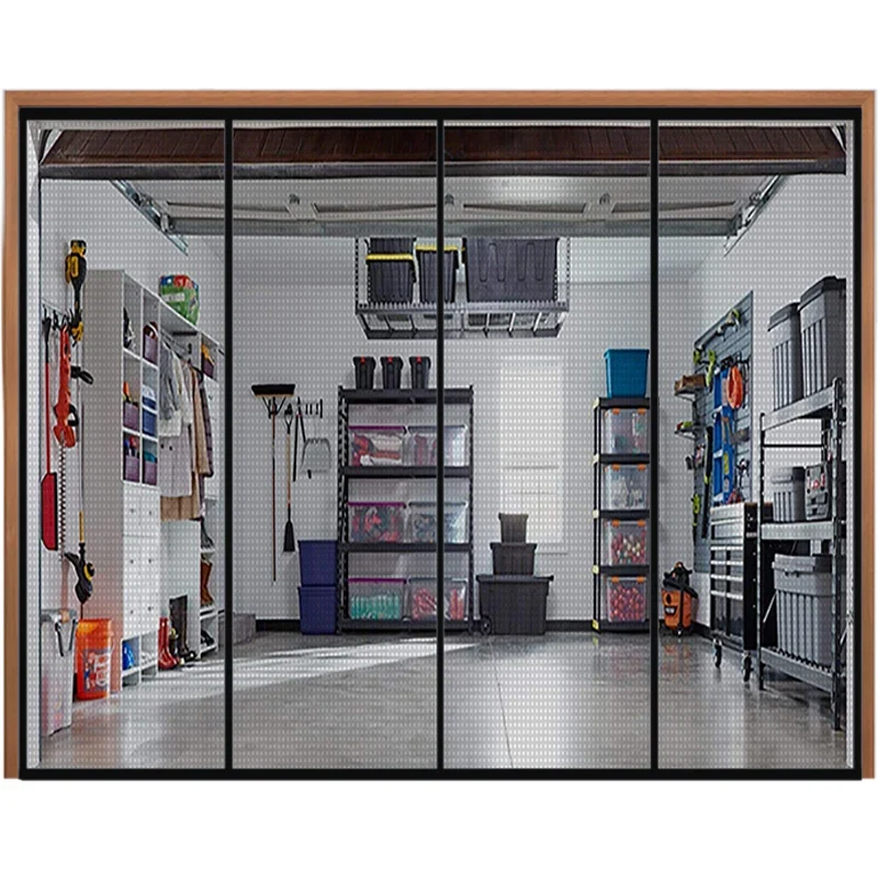 Moustiquaire de porte de garage pavillon magnétique