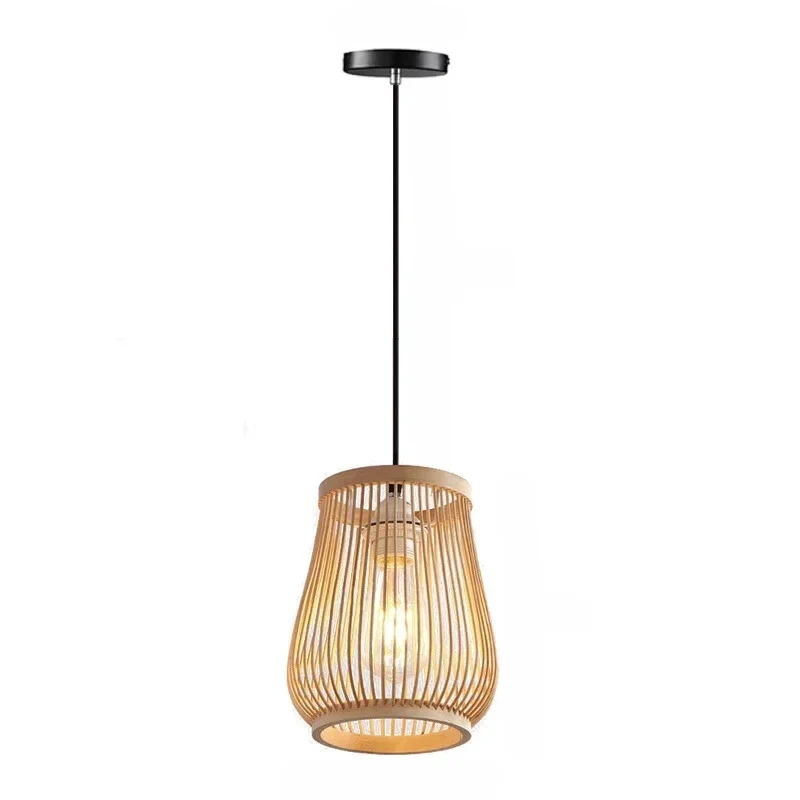 Lustre Bambou LED Décoratif Style Chinois