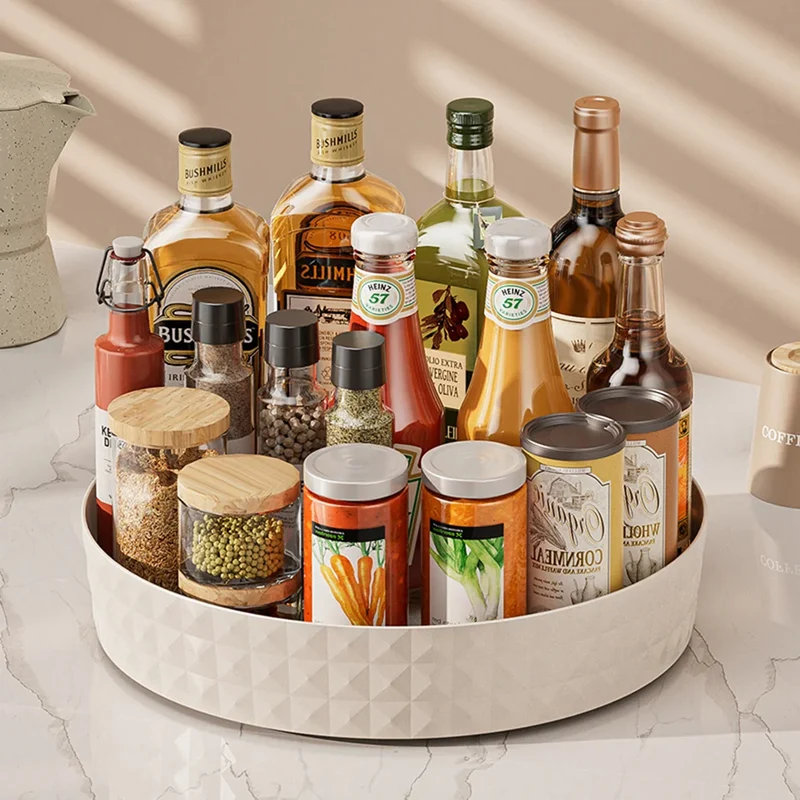 Rangement de Cuisine Style Plateau Rotatif